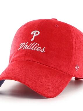'47 Phillies Red Baseball hat with Script writing